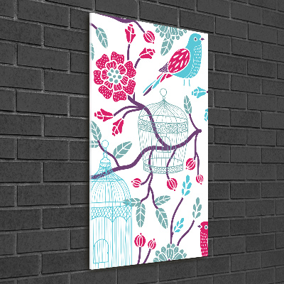 Verticale foto op glas Vogelkooien