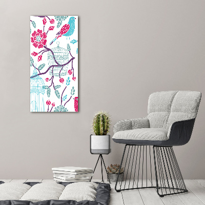 Verticale foto op glas Vogelkooien