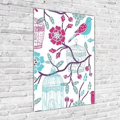 Verticale foto op glas Vogelkooien