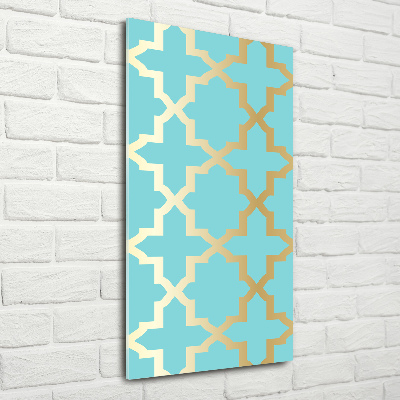 Verticale glasfoto Arabisch patroon