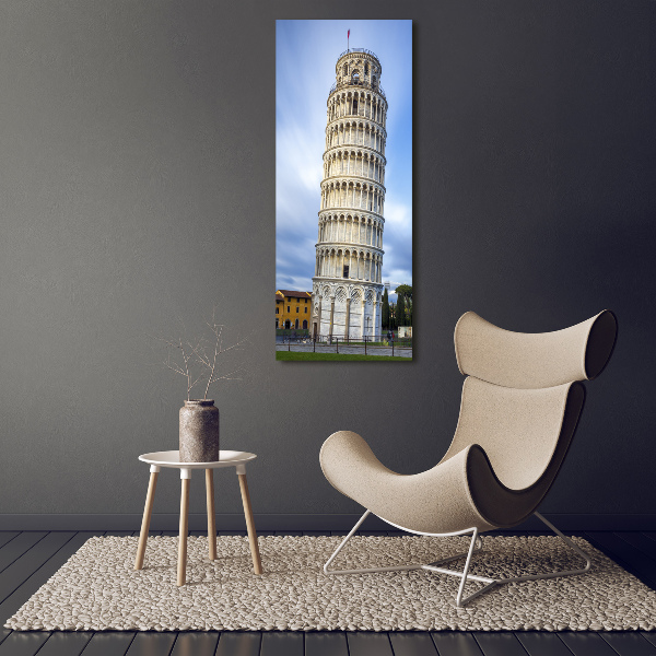 Verticale foto op glas Scheve Toren van Pisa