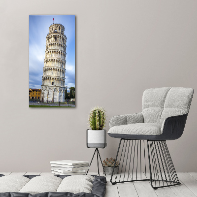 Verticale foto op glas Scheve Toren van Pisa