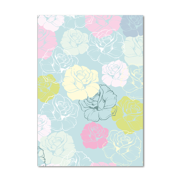 Verticale glasfoto Rozen