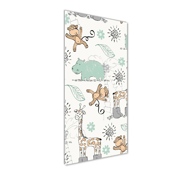 Verticale glasfoto Dieren van Afrika