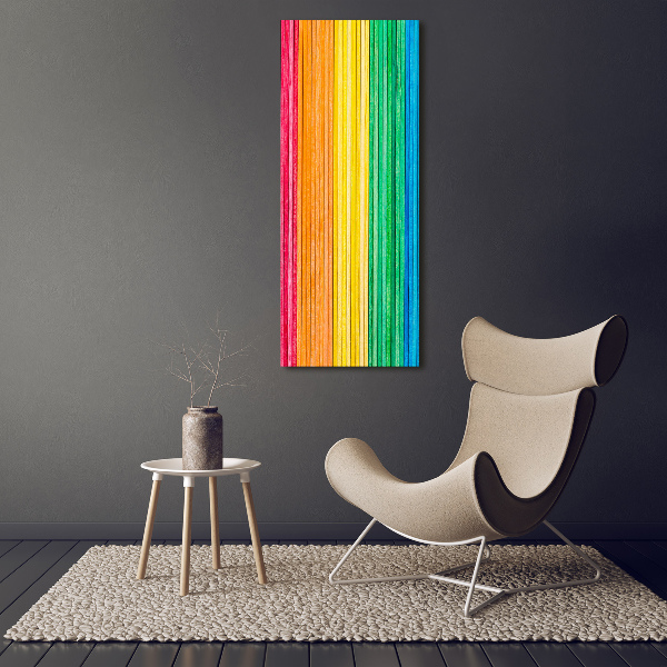Verticale foto op glas Kleurrijke strepen
