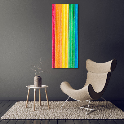 Verticale foto op glas Kleurrijke strepen