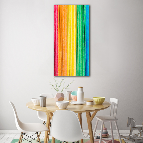 Verticale foto op glas Kleurrijke strepen