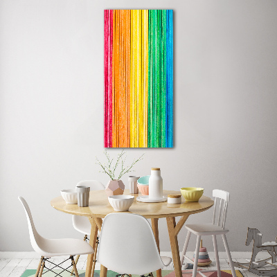 Verticale foto op glas Kleurrijke strepen