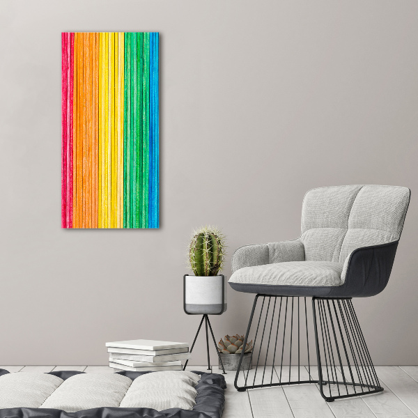 Verticale foto op glas Kleurrijke strepen