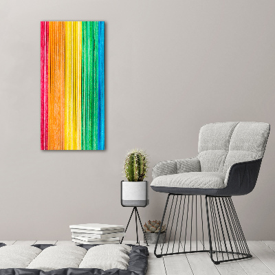 Verticale foto op glas Kleurrijke strepen
