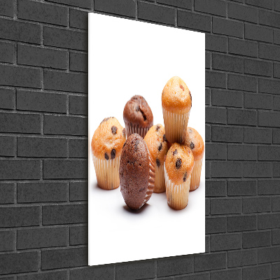 Verticale glasfoto Cupcakes
