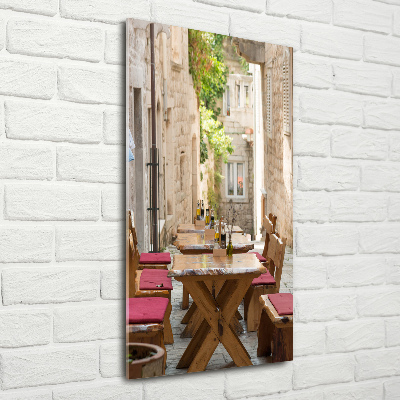 Verticale glasfoto Korčula, Kroatië