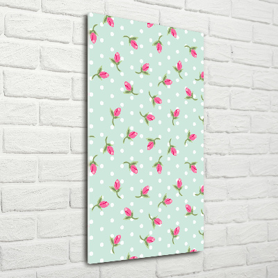 Nowoczesny foto obraz na ścianę pionowy Róże