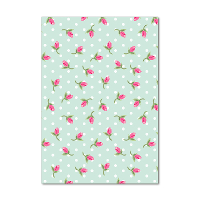 Verticaal glasschilderij Rozen