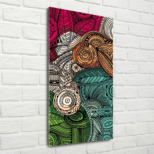 Foto obraz na szkle pionowy Abstrakcyjne pióra