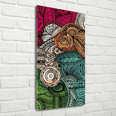 Foto obraz na szkle pionowy Abstrakcyjne pióra