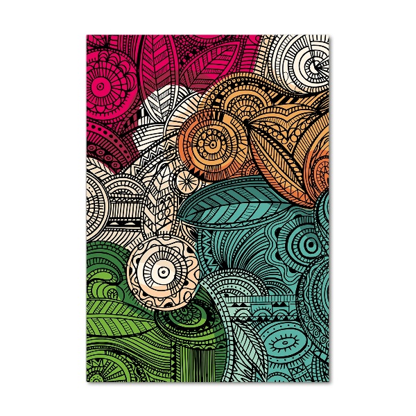 Verticale glasfoto Abstracte veren