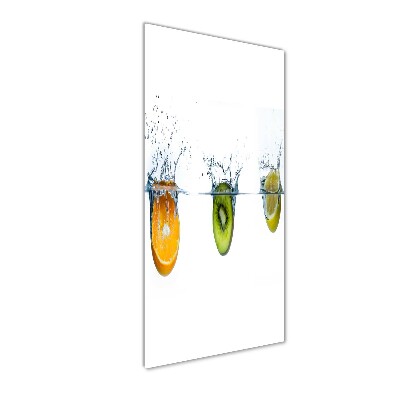 Verticale glasfoto Fruit onder water