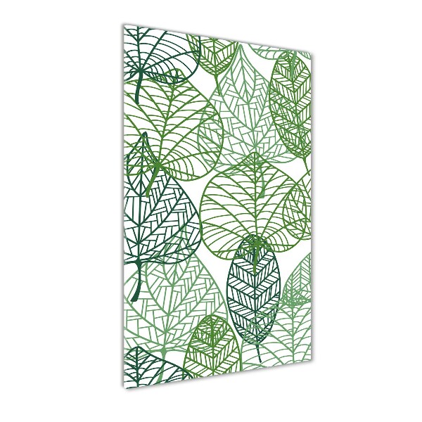 Verticale glasfoto Bladeren