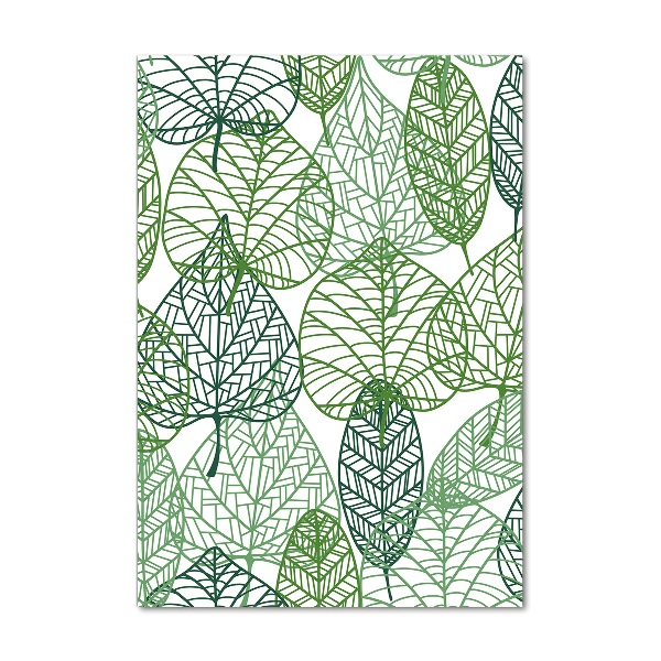 Verticale glasfoto Bladeren