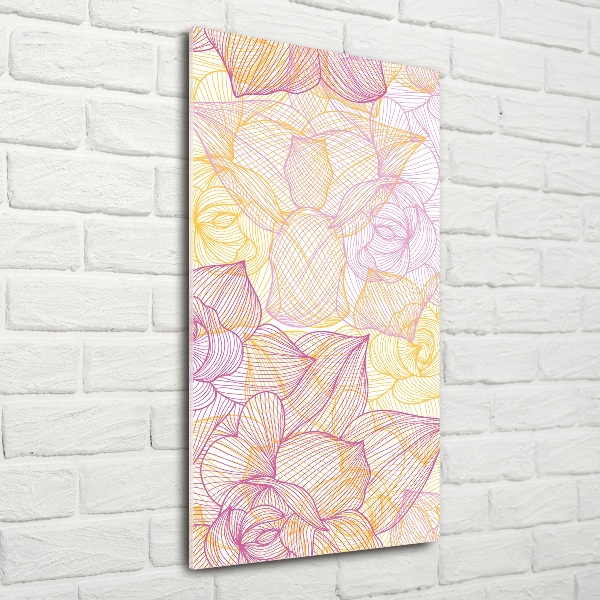 Verticale foto op glas Bloemen