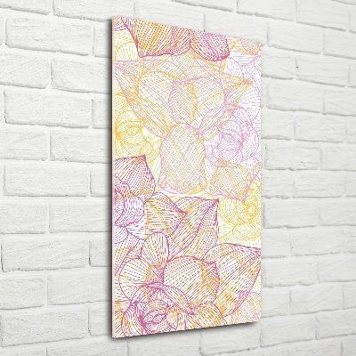 Verticale foto op glas Bloemen