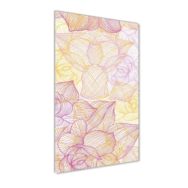 Verticale foto op glas Bloemen