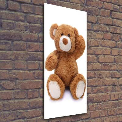 Verticale glasfoto Teddybeer