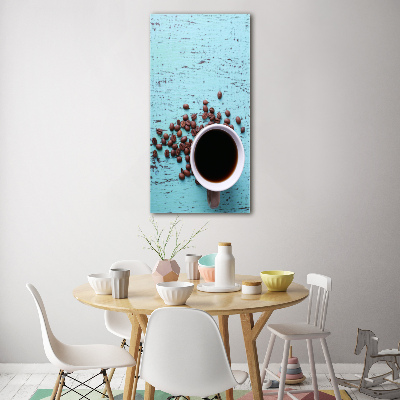 Verticale foto op glas Een kopje koffie