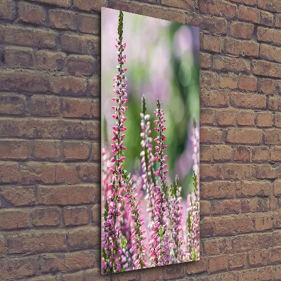 Fotoobraz szklany na ścianę do salonu pionowy Wrzos