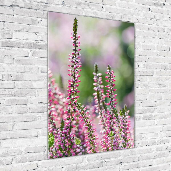 Verticaal glasschilderij Heide