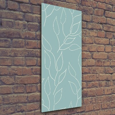 Verticaal glasschilderij Bladeren