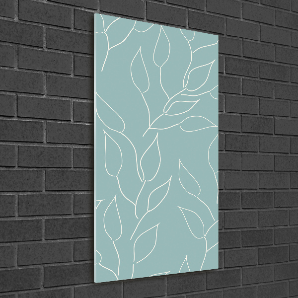 Verticaal glasschilderij Bladeren