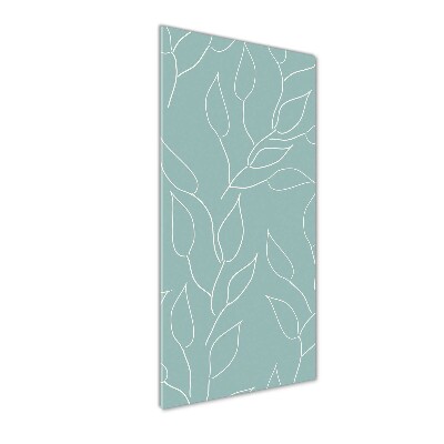 Verticaal glasschilderij Bladeren