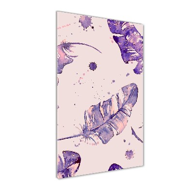 Verticale foto op glas veren