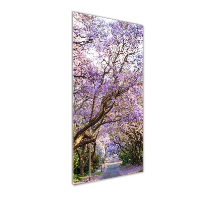 Verticale glasfoto Jacarandapad