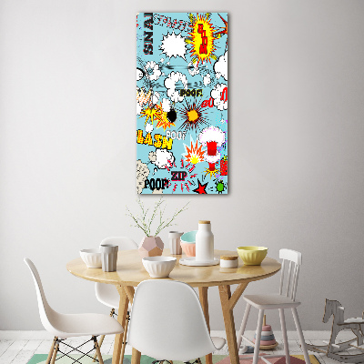 Verticale foto op glas strips