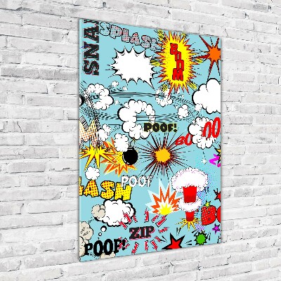 Verticale foto op glas strips