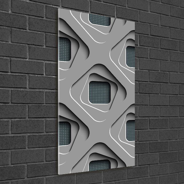 Verticale foto op glas 3D-abstractie