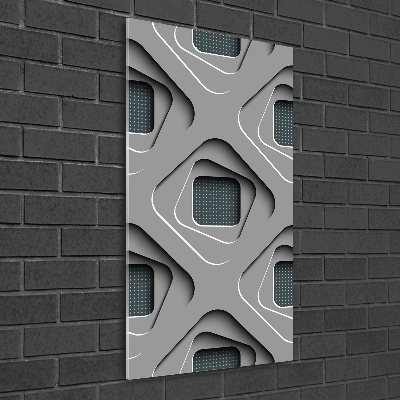 Verticale foto op glas 3D-abstractie