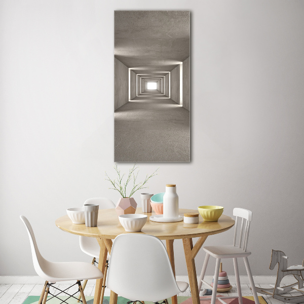 Verticaal glasschilderij Betonnen tunnel