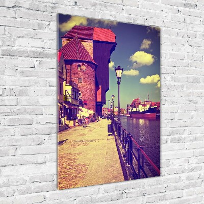 Verticale foto op glas Gdansk, Polen
