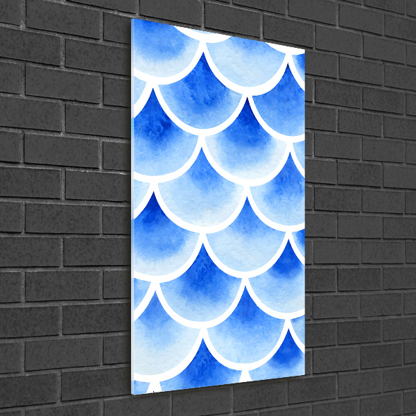 Verticale foto op glas Visschubben