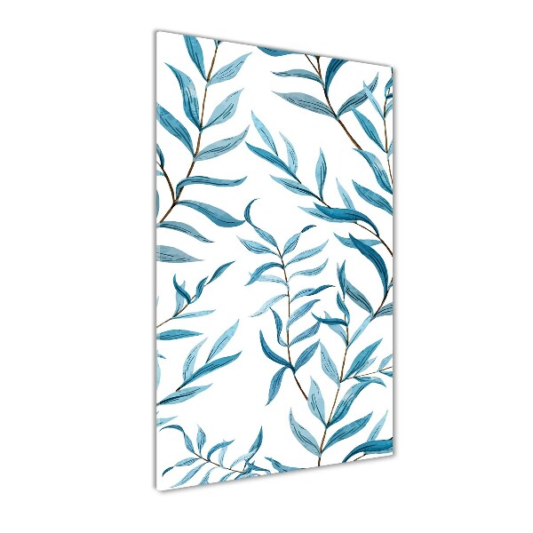 Verticaal glasschilderij Bladeren