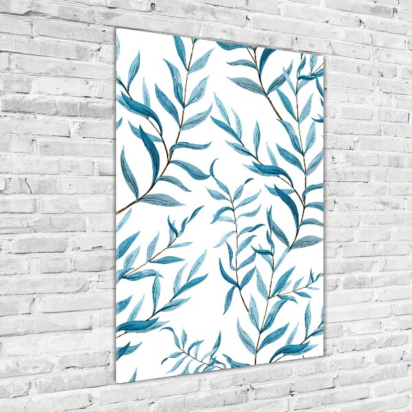 Verticaal glasschilderij Bladeren