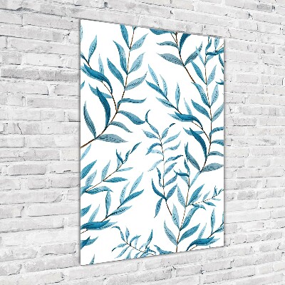 Verticaal glasschilderij Bladeren