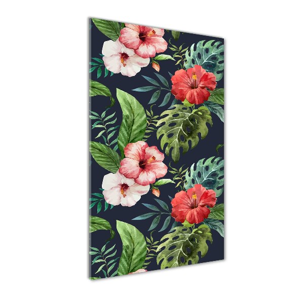 Verticale glasfoto Hawaiiaans patroon
