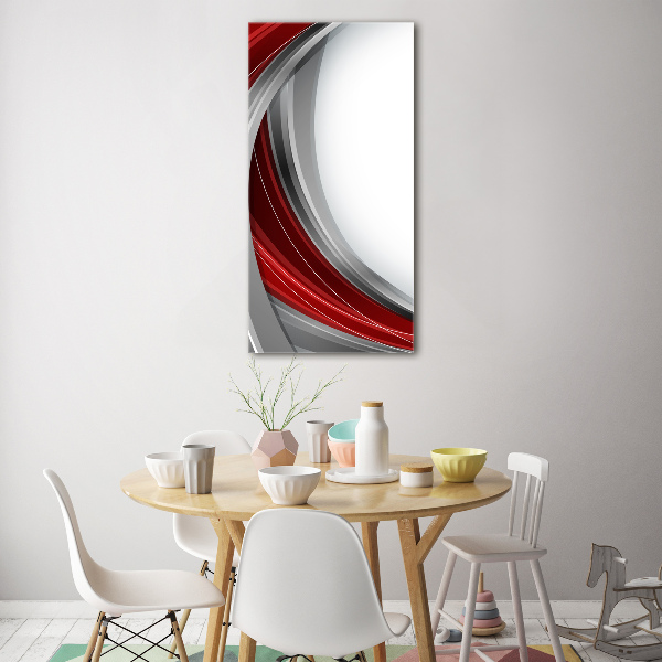 Verticaal glasschilderij Golven op de achtergrond