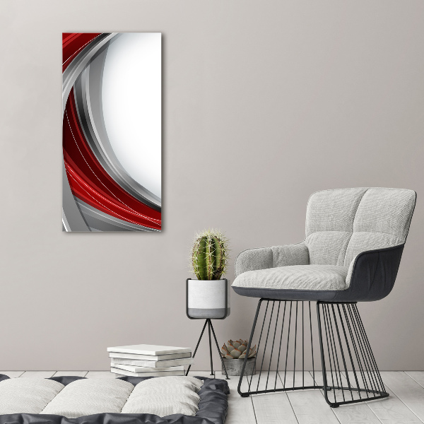 Verticaal glasschilderij Golven op de achtergrond