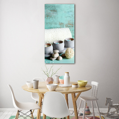 Verticale glasfoto Kaarsen